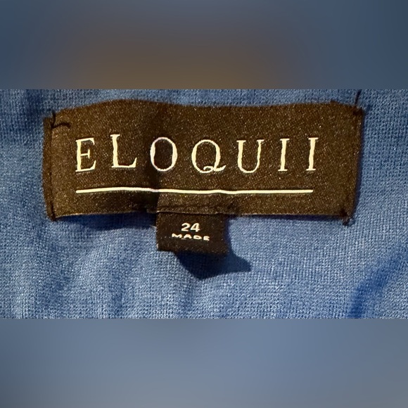 Eloquii Navy Blue Pleated A-Line Skirt - Picture 4 of 5